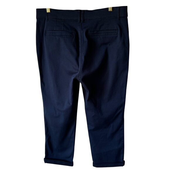 Democracy "Ab"solution® High Rise Roll Cuff Trouser Navy Blue Inseam 24" - Picture 10 of 13